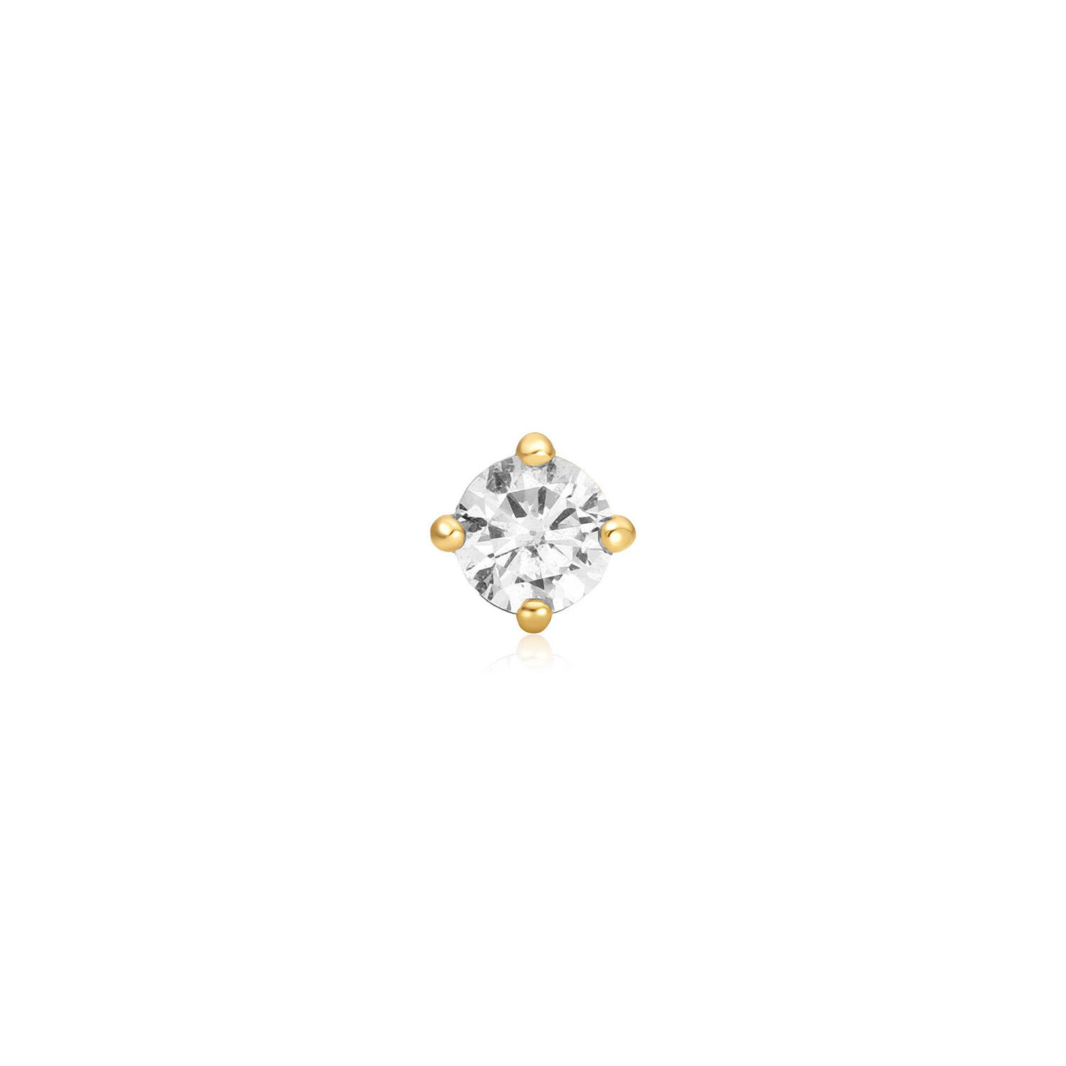  Ear Edit - Ohrstecker - Silber / 14kt GP - Zirkonia